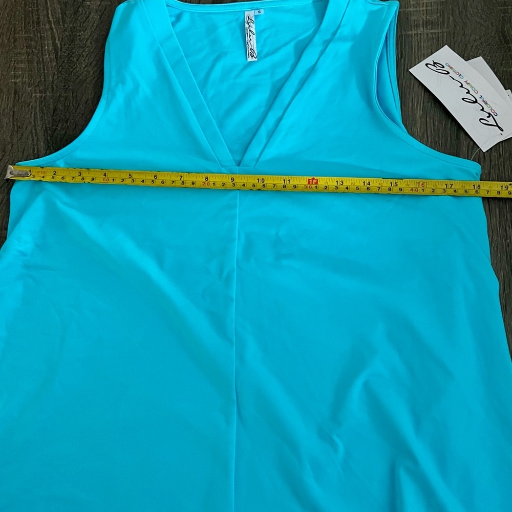 Lulu-B Cooling Tank Top UPF 50 Plus Bright Aqua Blue NWT Size Small new w/ tags​ - Picture 4 of 11
